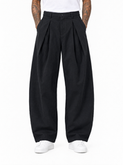 NARCISO Pantalone balloon maxi pinces nero