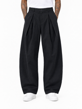 NARCISO Pantalone balloon maxi pinces nero