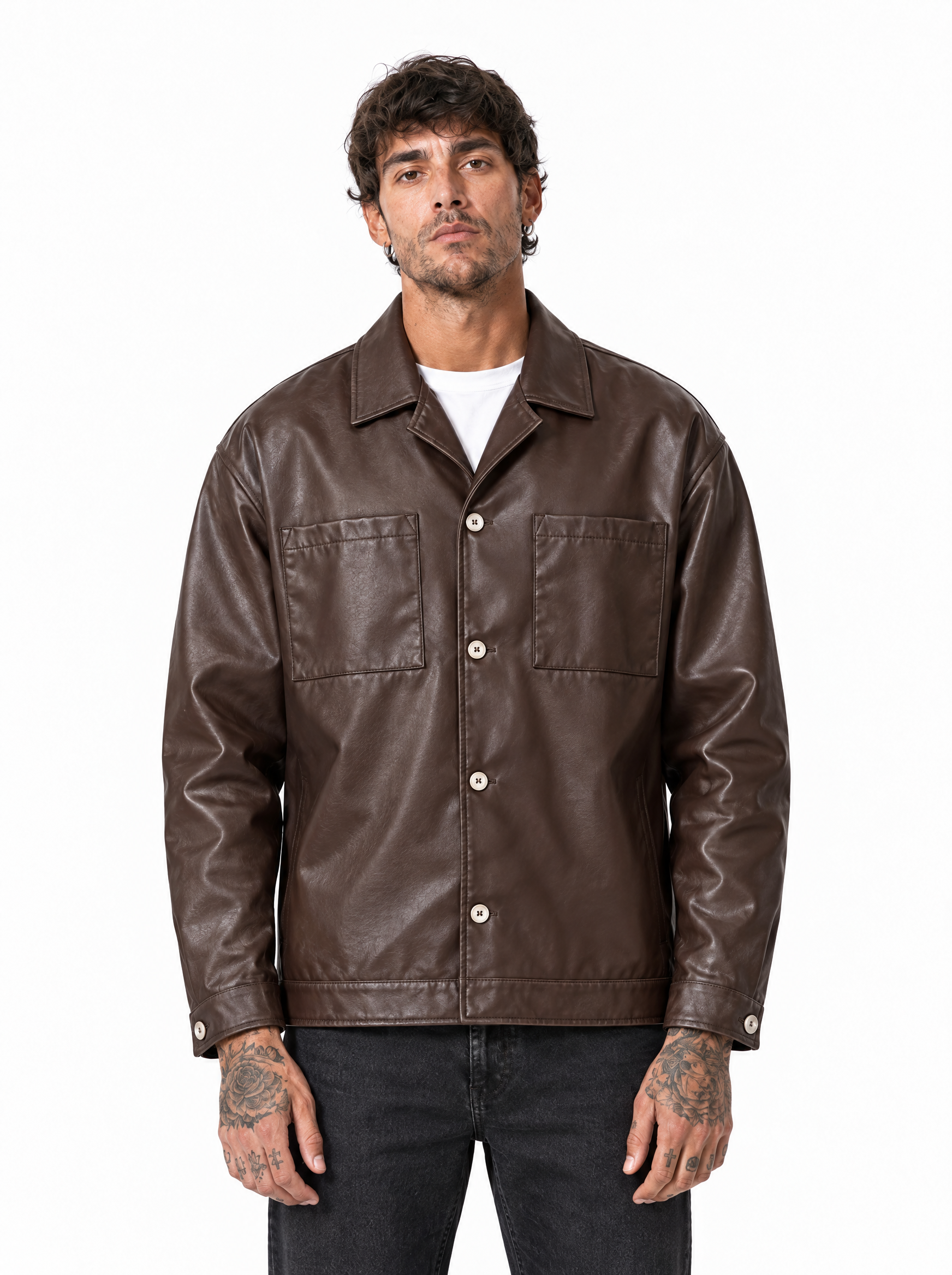 Giubbino eco-pelle moro SMILE4