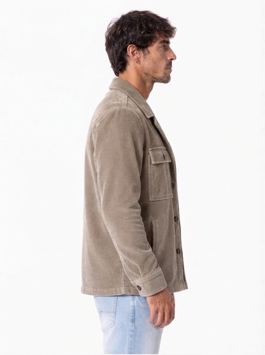 STIGE Giacca in velluto beige