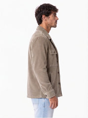 STIGE Giacca in velluto beige