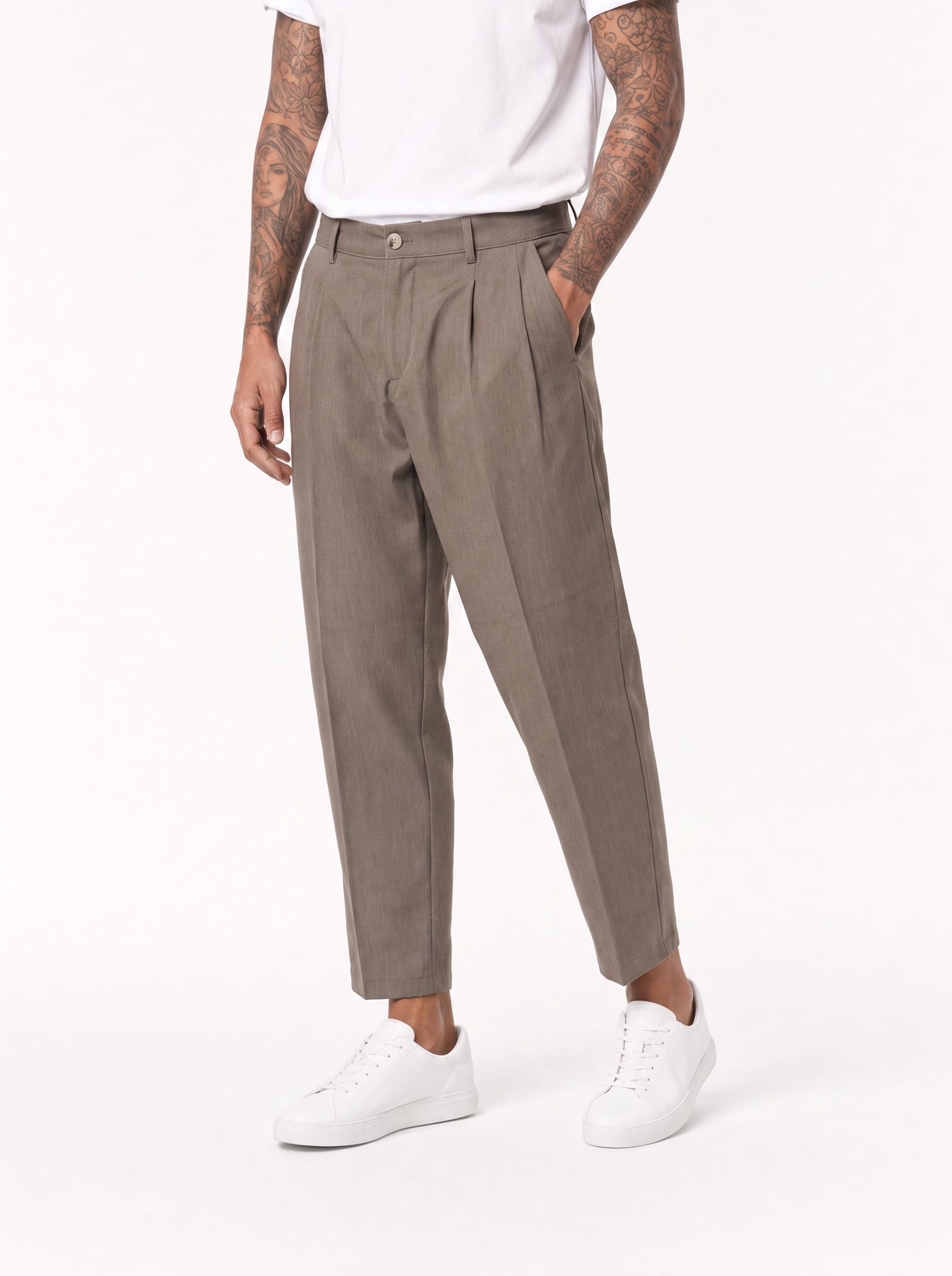 NOMAD AD45 Pantalone carrot con pince fango