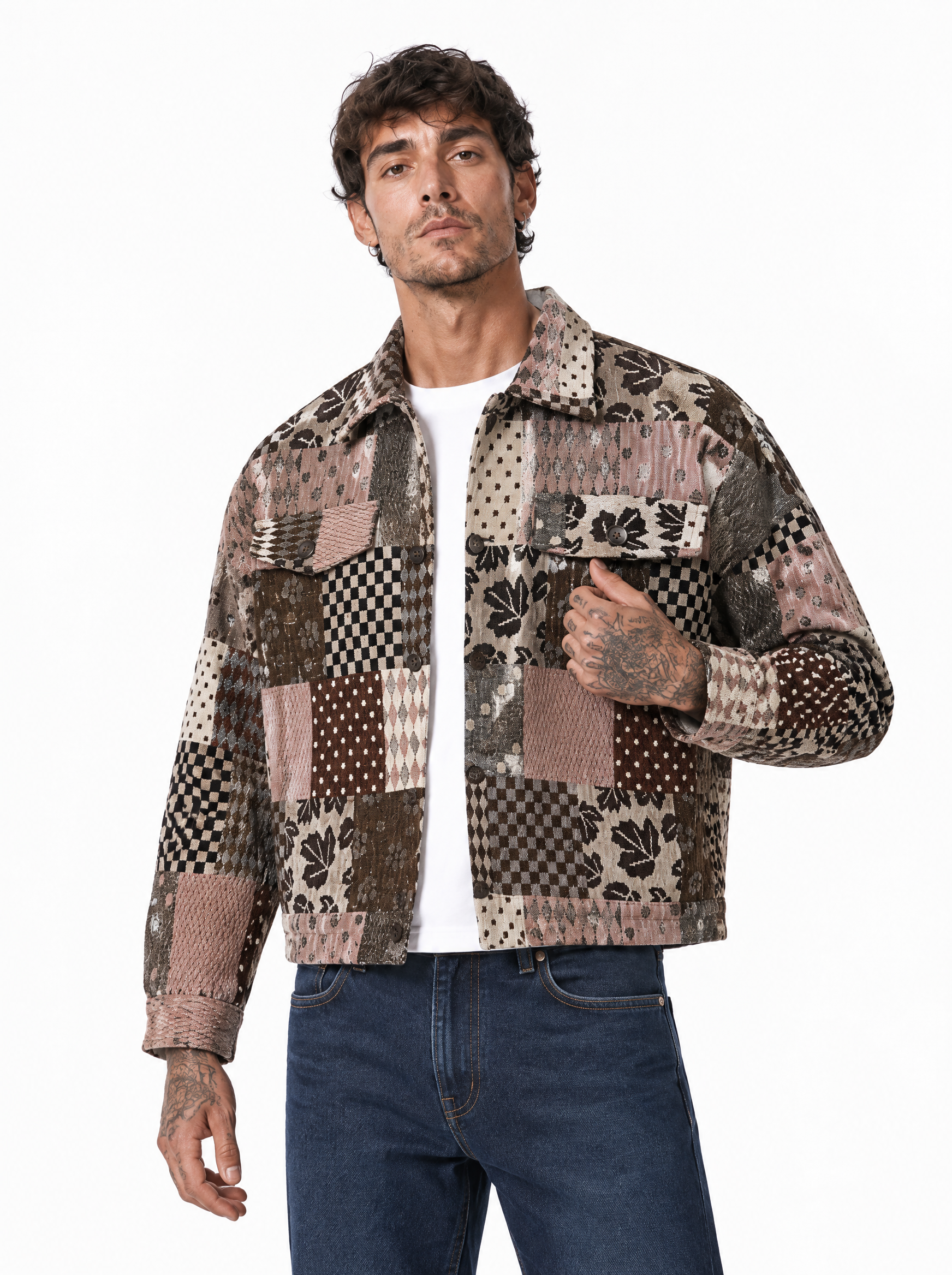 SUD giacca cropped fantasia