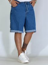 Bermuda jeans con risvolto EL DORATO