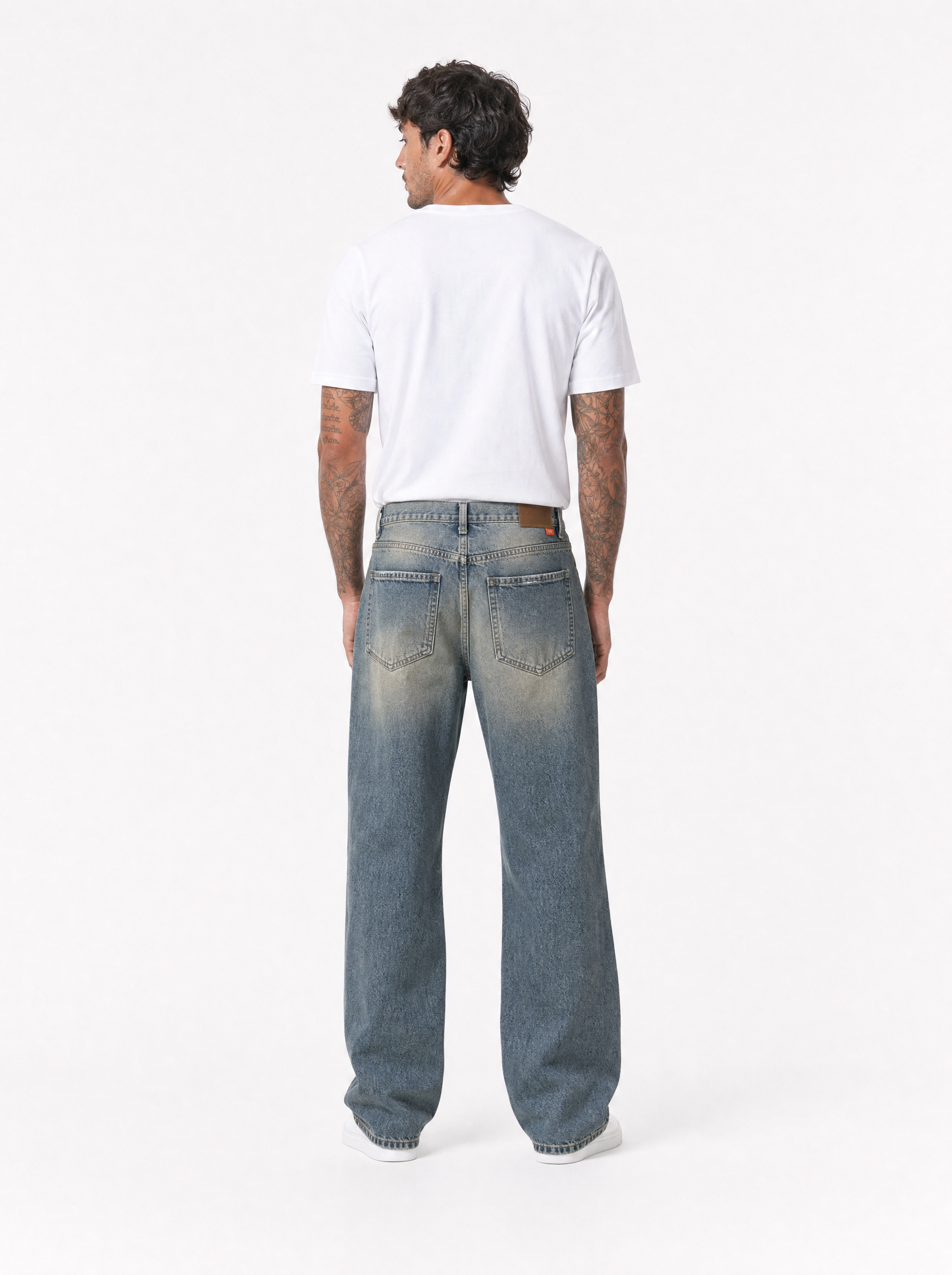 SARADA jeans baggy fit sabbiato