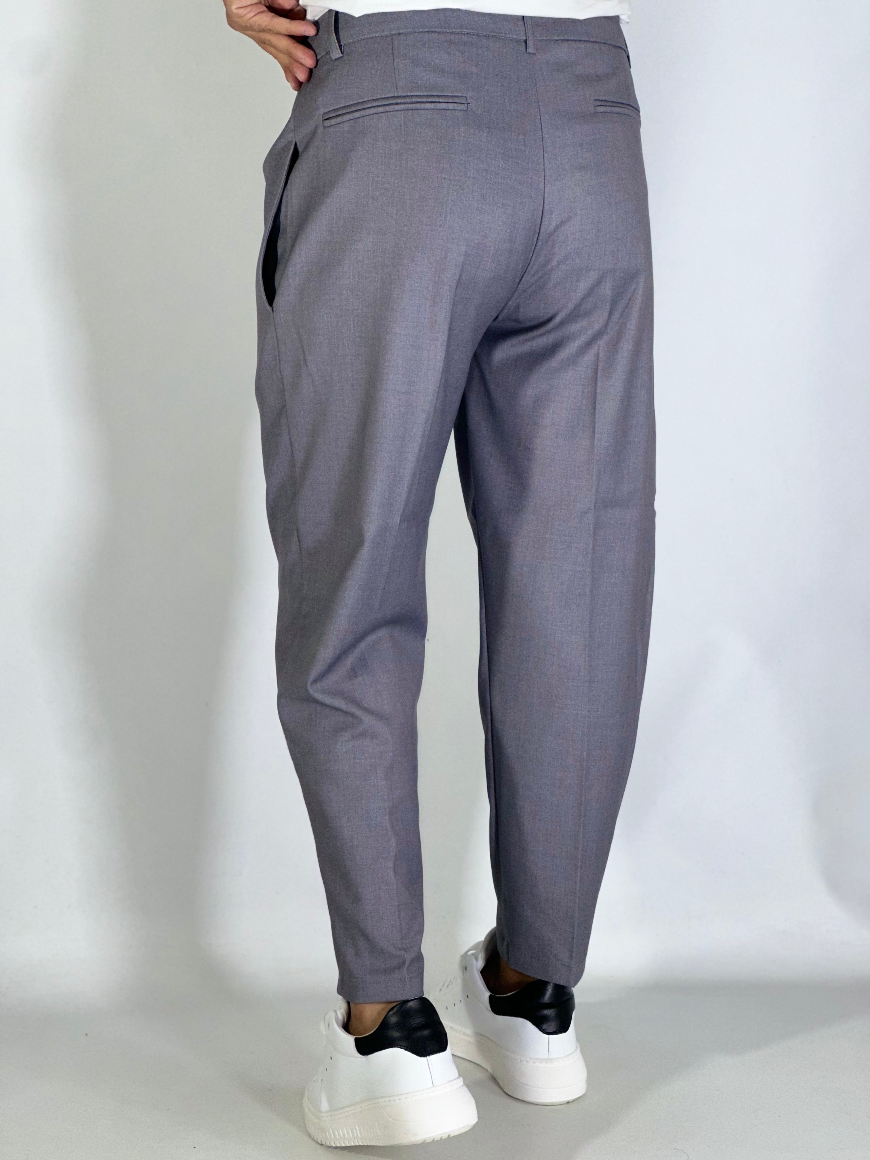 Pantalone elegante con pinces grigio GP2151