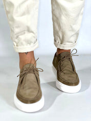 Mocassino casual camoscio taupe N73