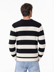 TECLA Cardigan ricamato nero/panna