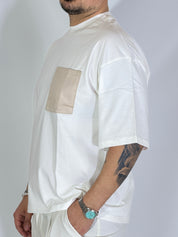 T-shirt con taschino panna SANTAMONICA