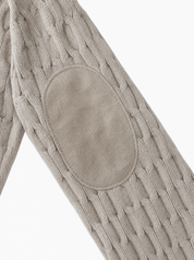 CARRUBE girocollo trecce toppe beige