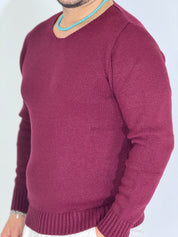 Maglia scollata bordeaux YOKOHAMA