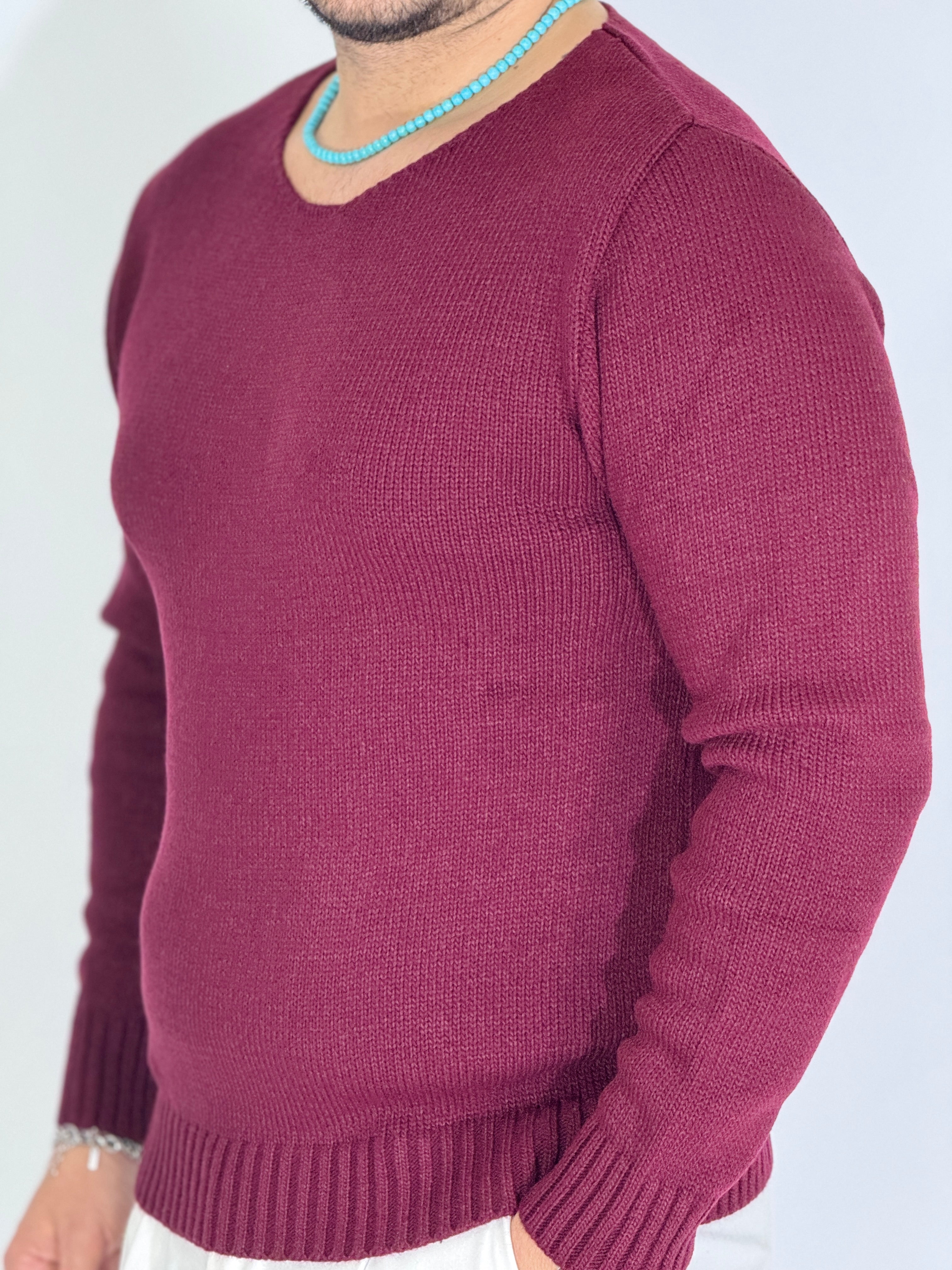 Maglia scollata bordeaux YOKOHAMA