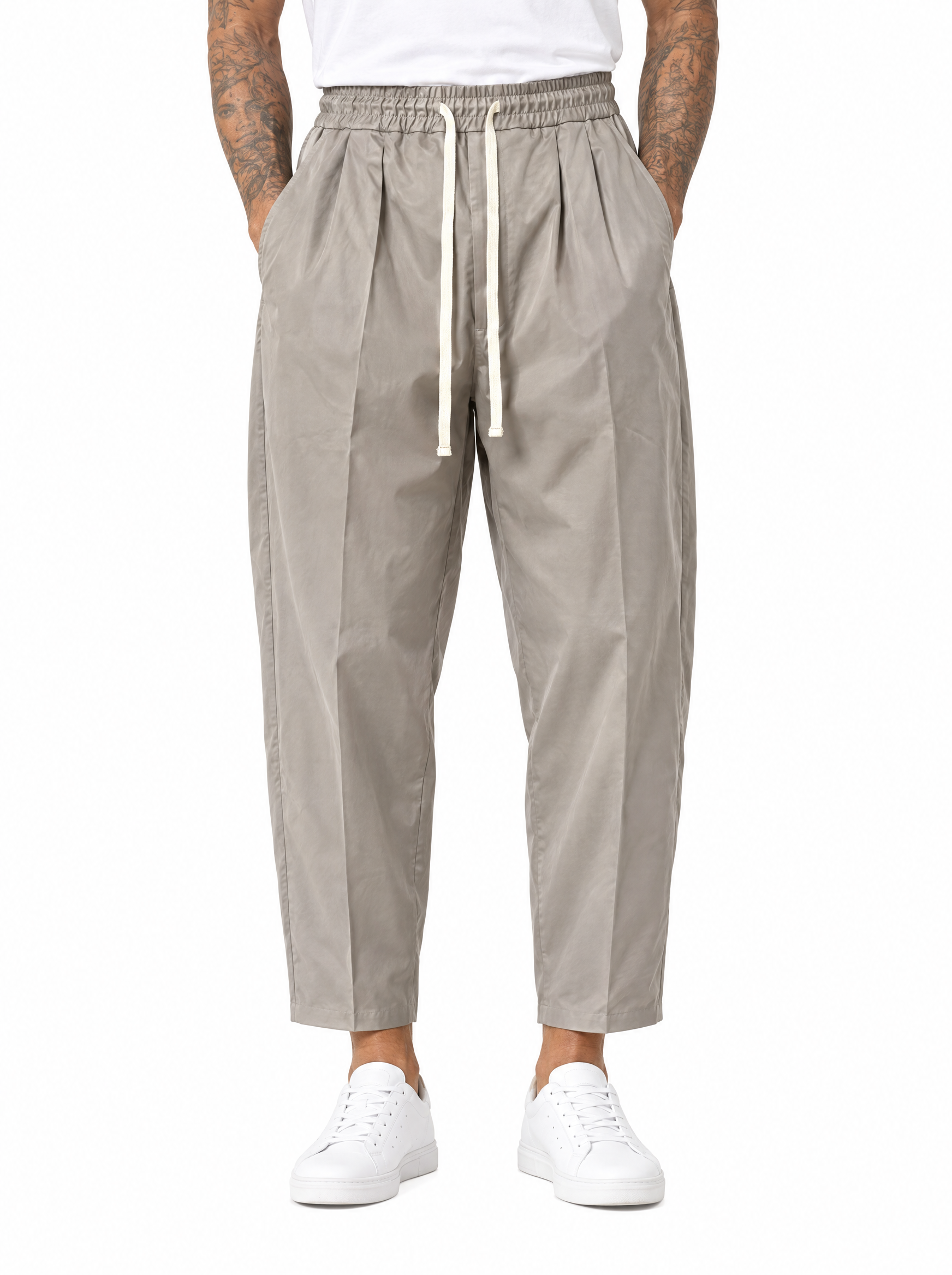 QUENTIN Pantalaccio japan con pinces sabbia