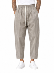 QUENTIN Pantalaccio japan con pinces sabbia
