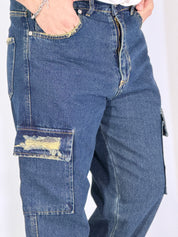 Kenya· Jeans loose fit cargo sabbiato