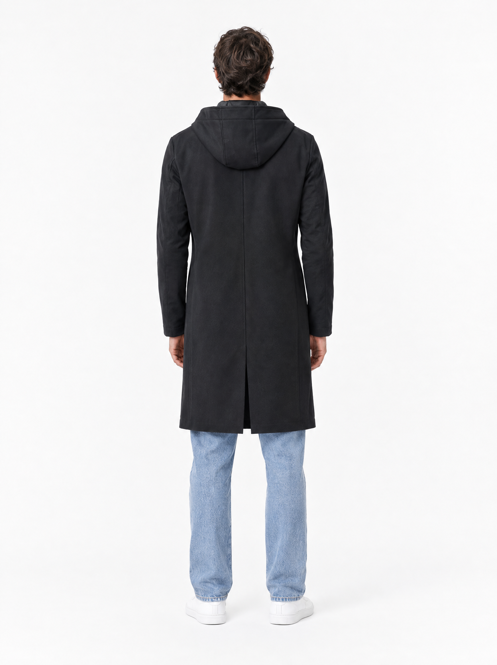 LULLABY Trench con cappuccio nero