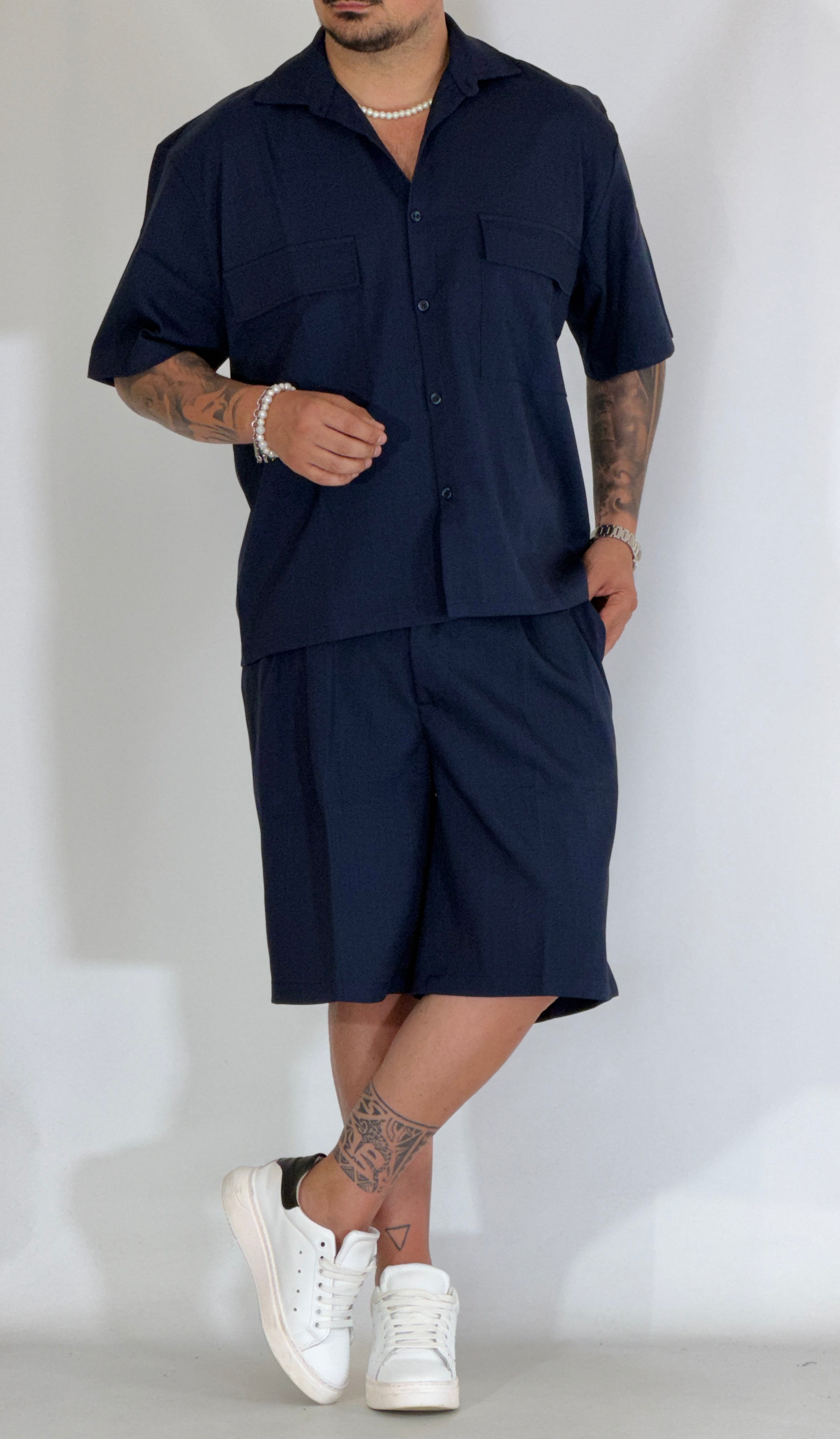 Fifth· Coordinato fiammato blu