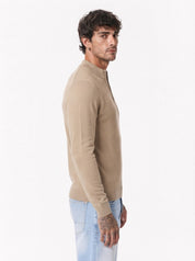 Maglia lupetto zip apricot M886