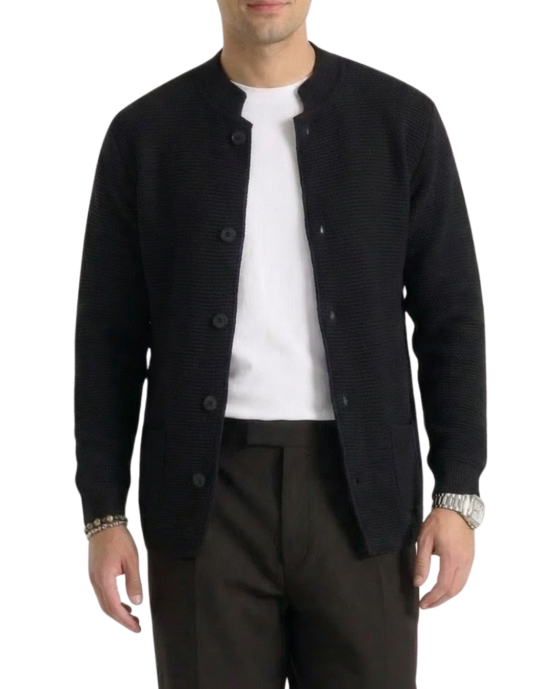 Seven · Cardigan coreano nero