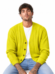 MACE Cardigan sciallato giallo