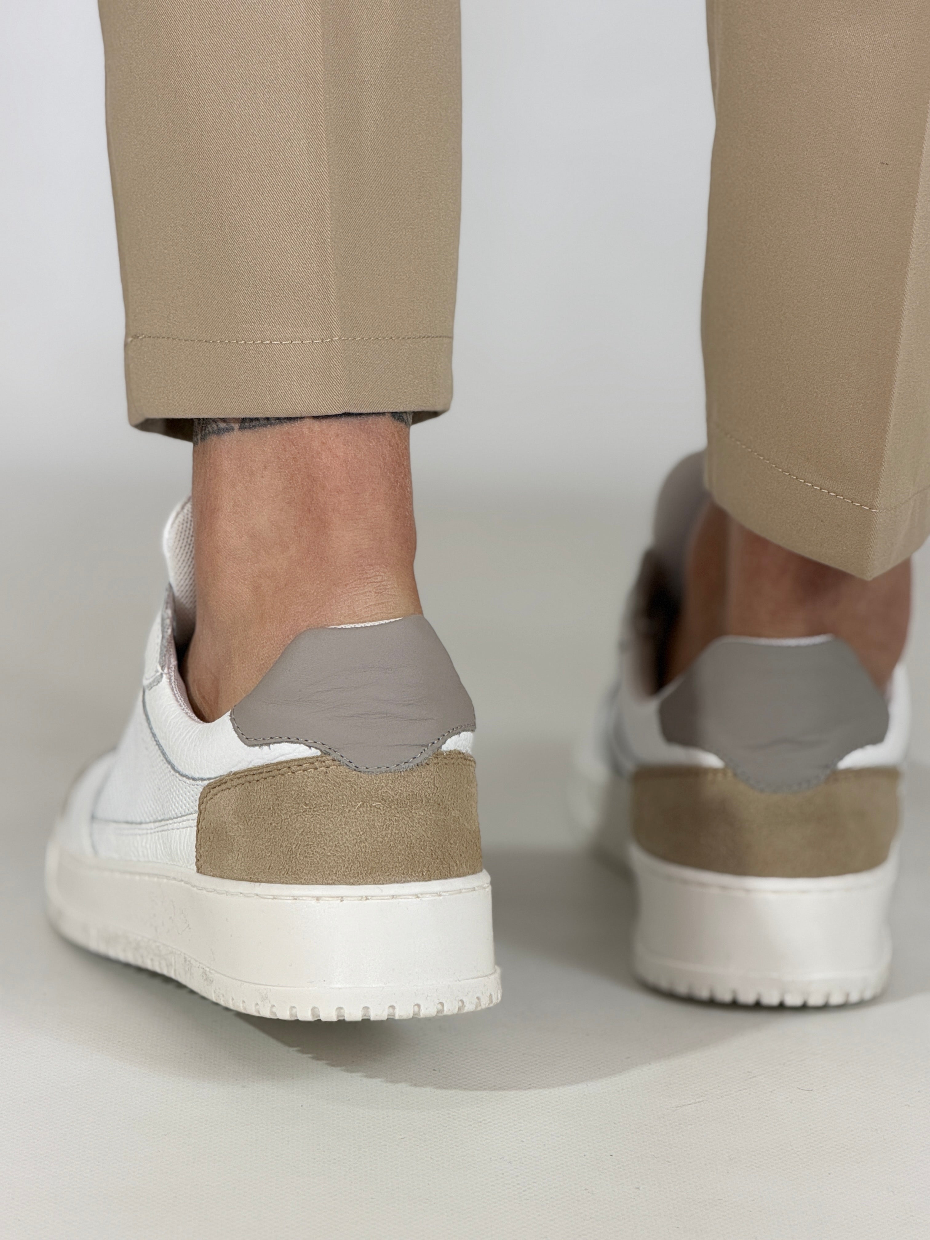 Scarpa forata riporto beige DB81F
