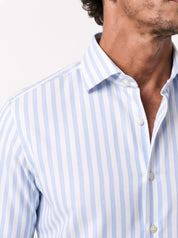 FORLI Camicia rigata cielo