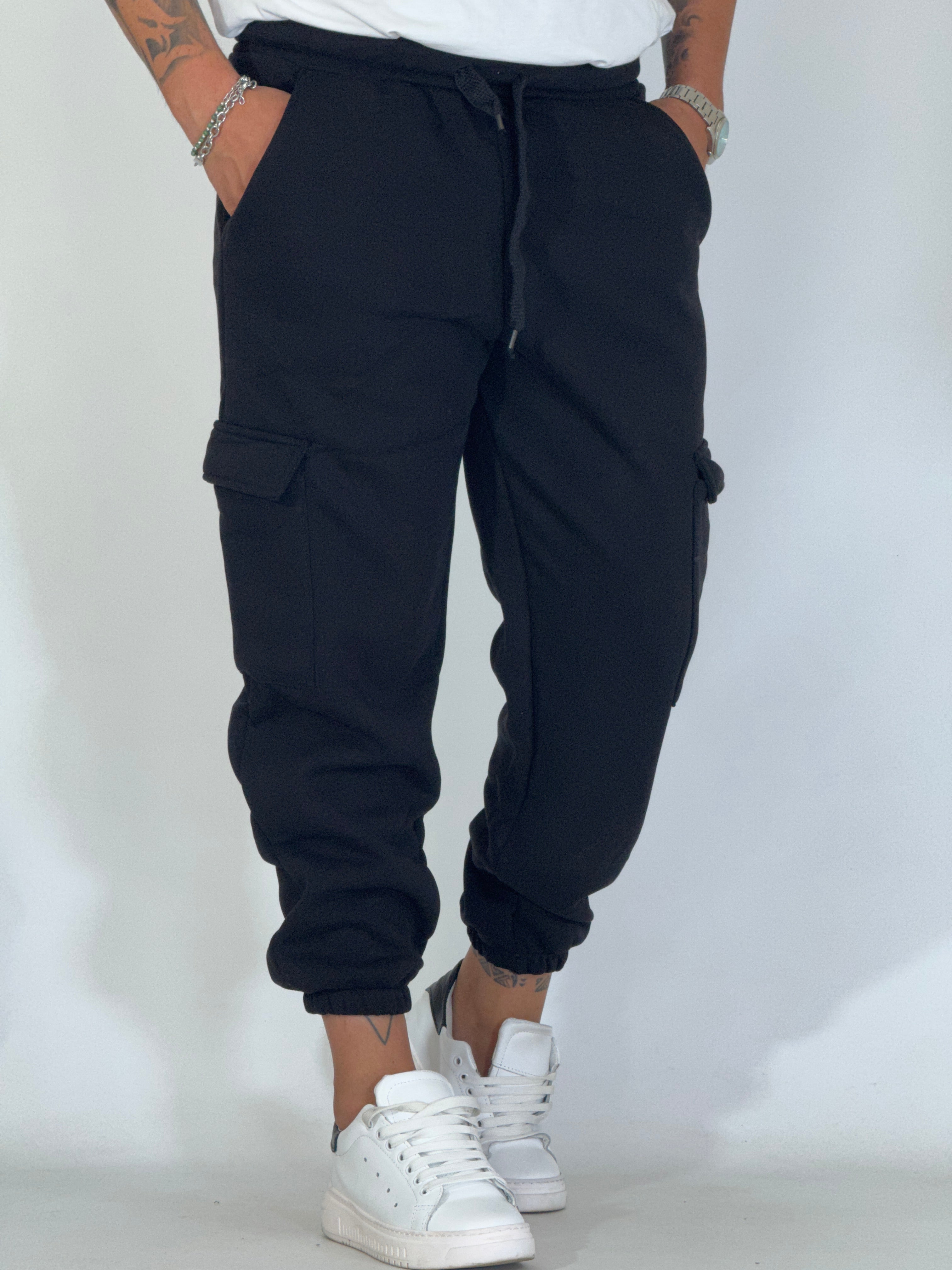 Pantalone tuta CARGO LOW nero