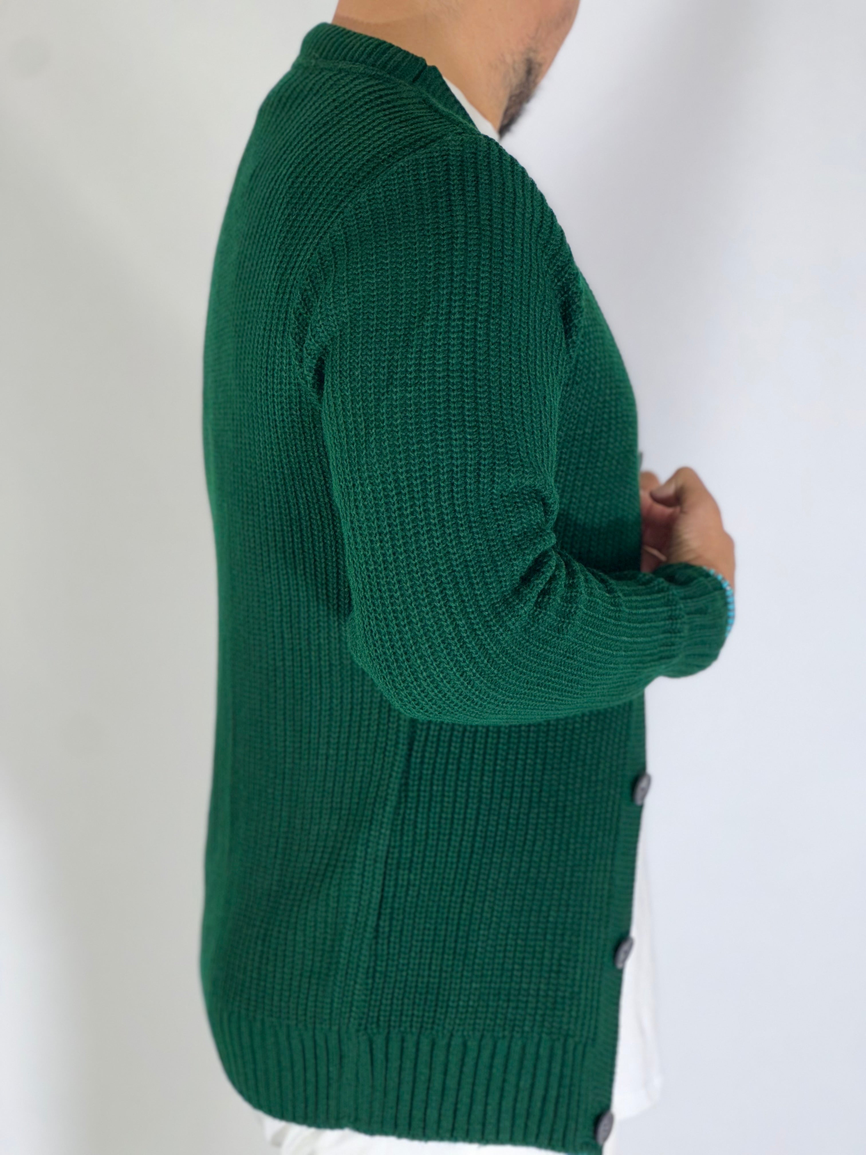 Cardigan invernale verde SER100