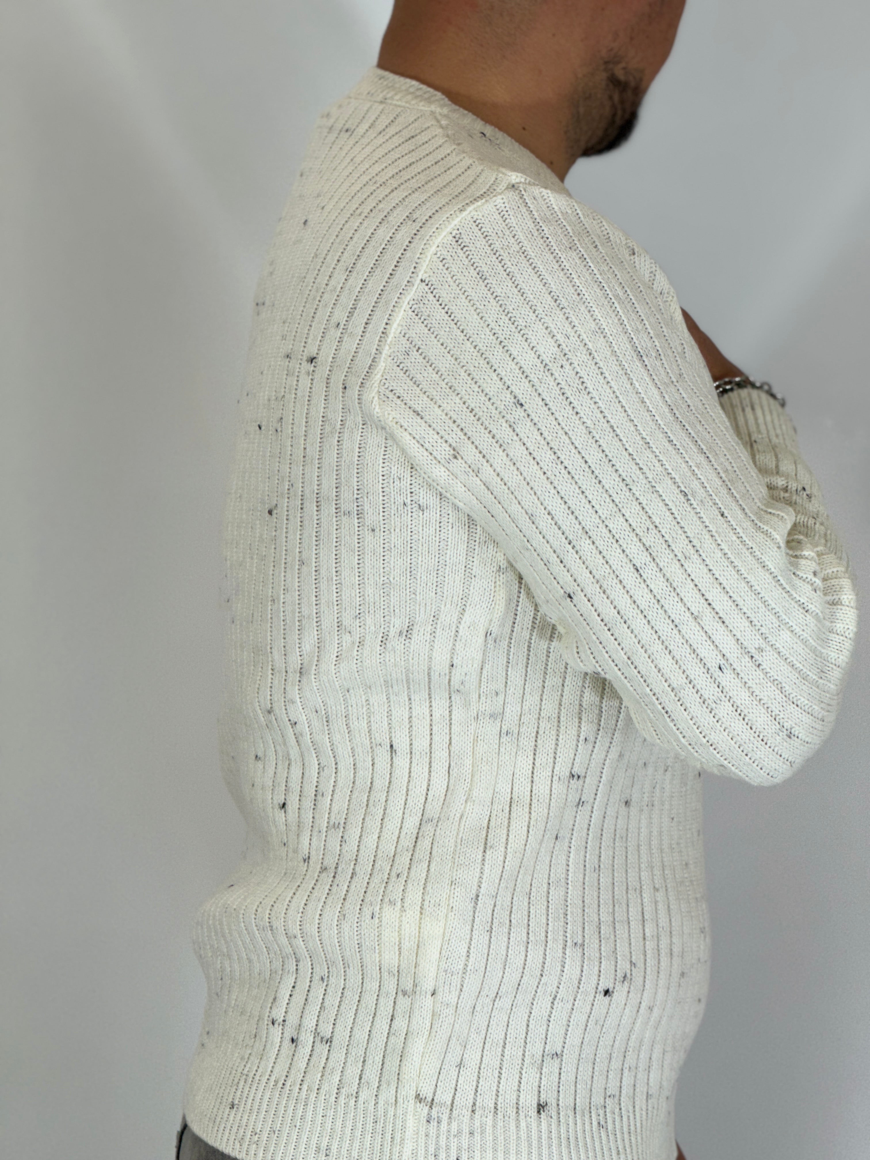 Maglione melange panna HISOKA