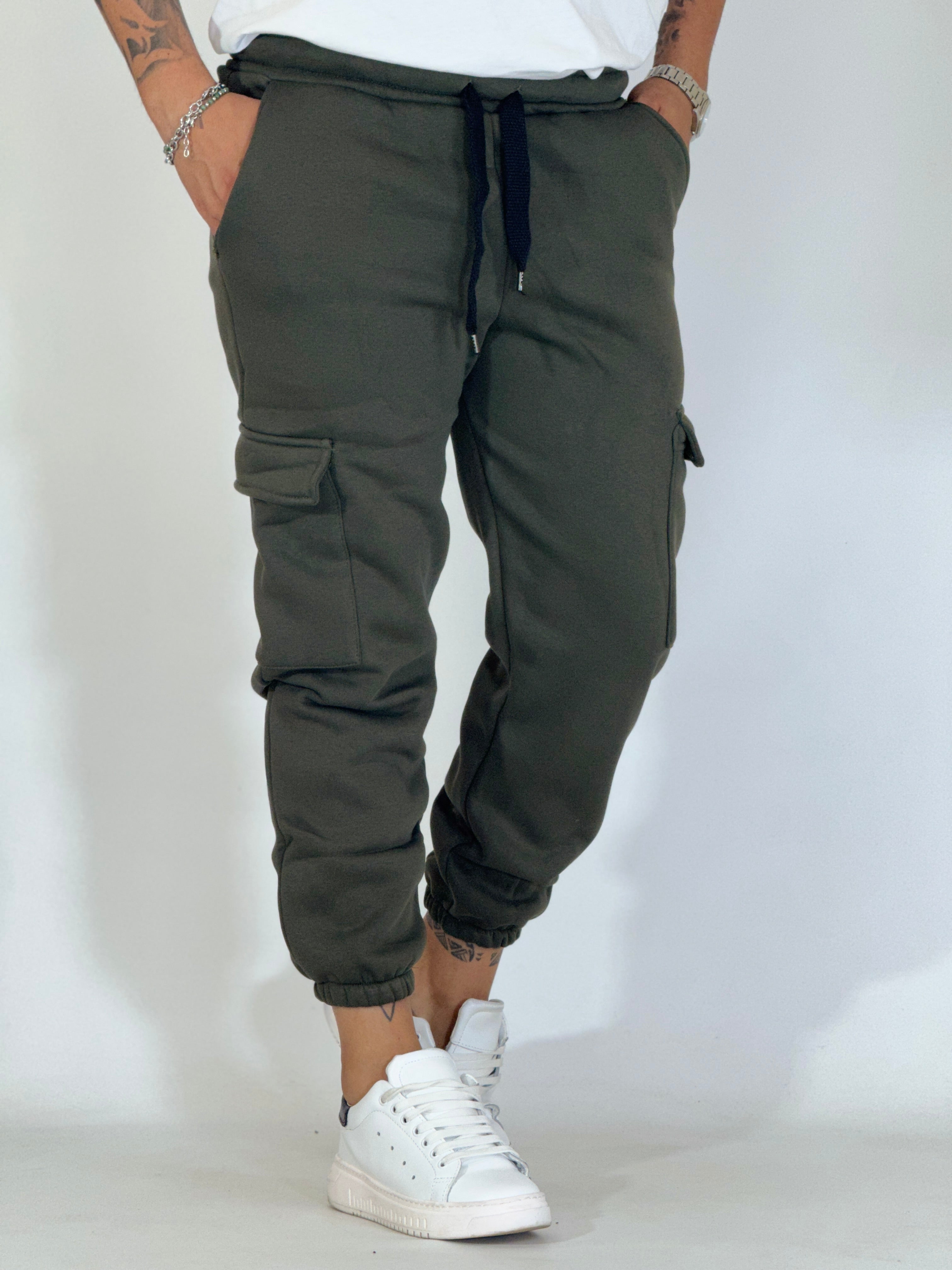 Pantalone tuta CARGO LOW verde