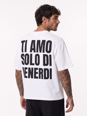 T-shirt crop venerdi bianca 41682