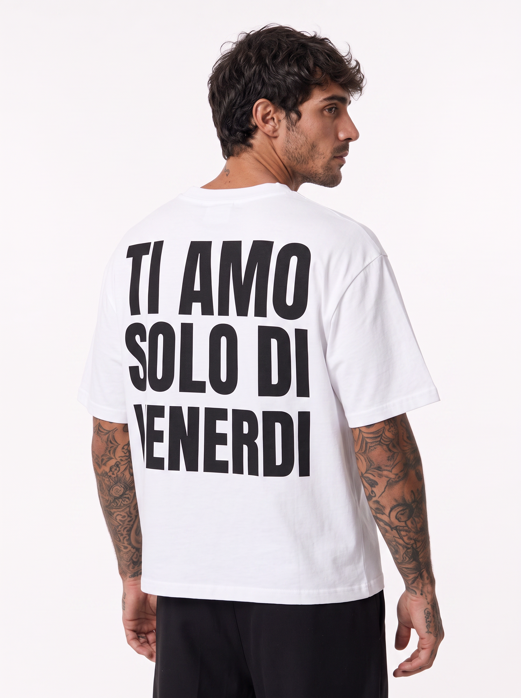 T-shirt crop venerdi bianca 41682