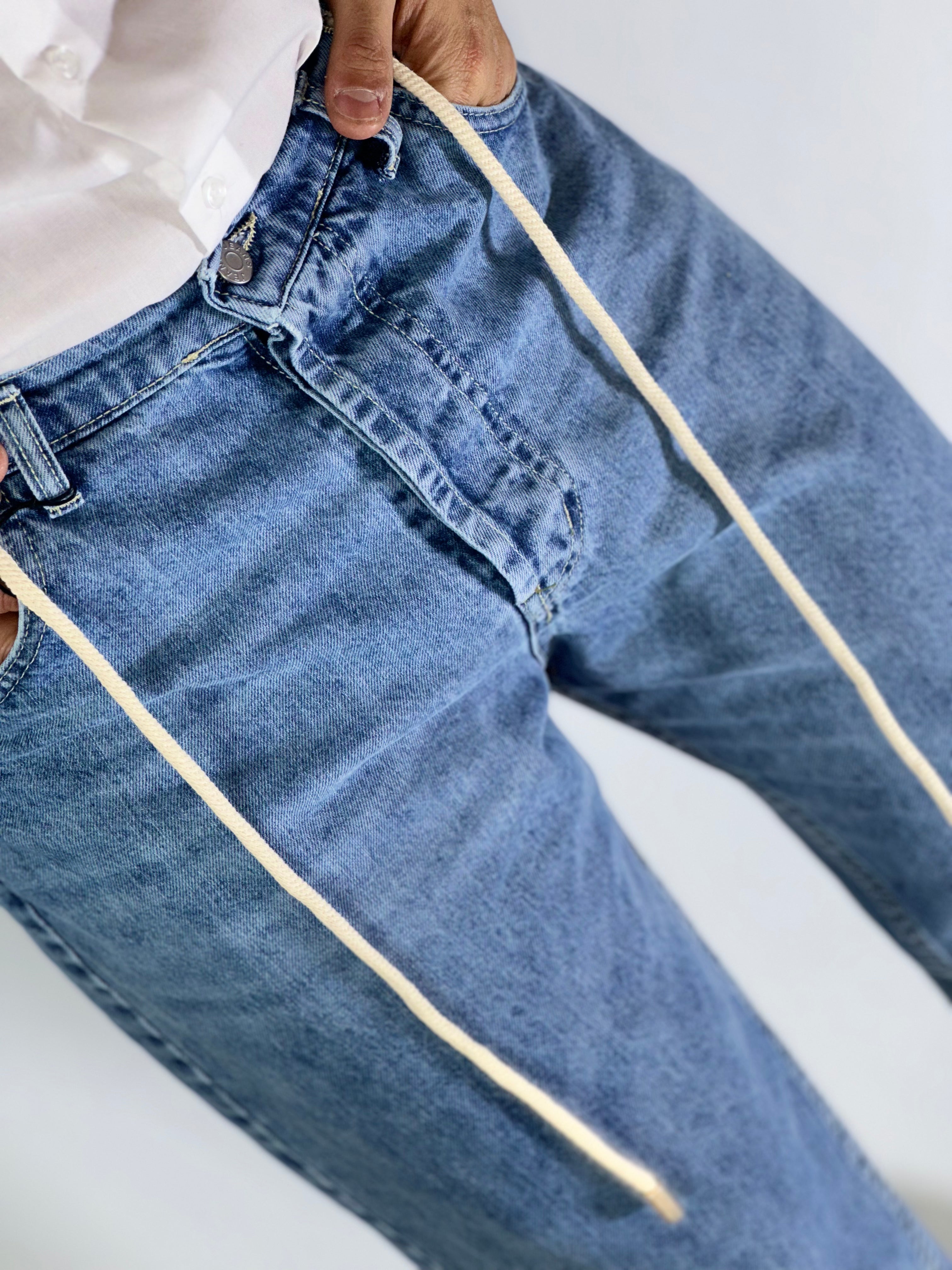 Jeans loose fit CARROT marmorizzato chiaro BLKS/2030