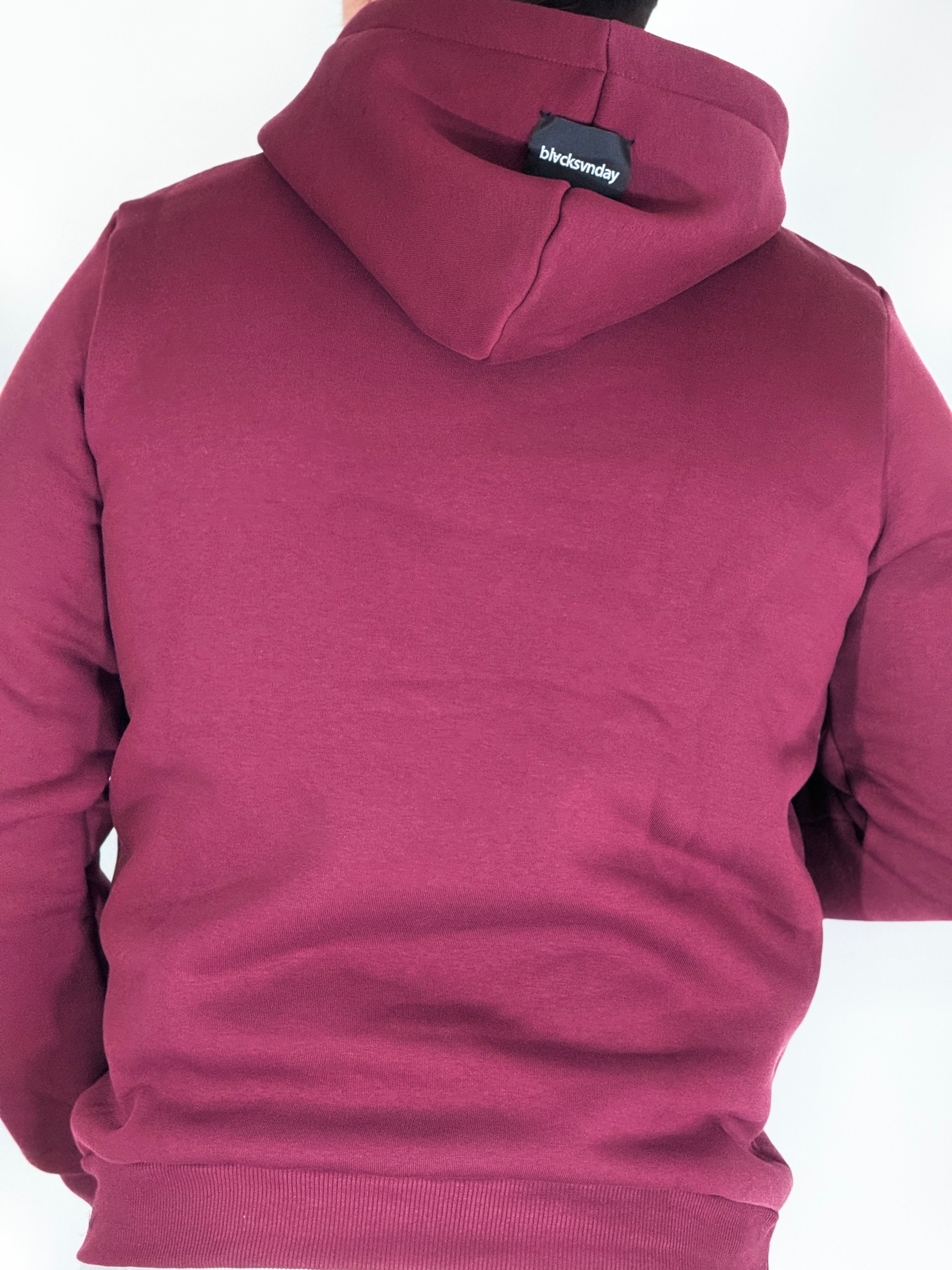 Felpa con cappuccio bordeaux NEW YORK
