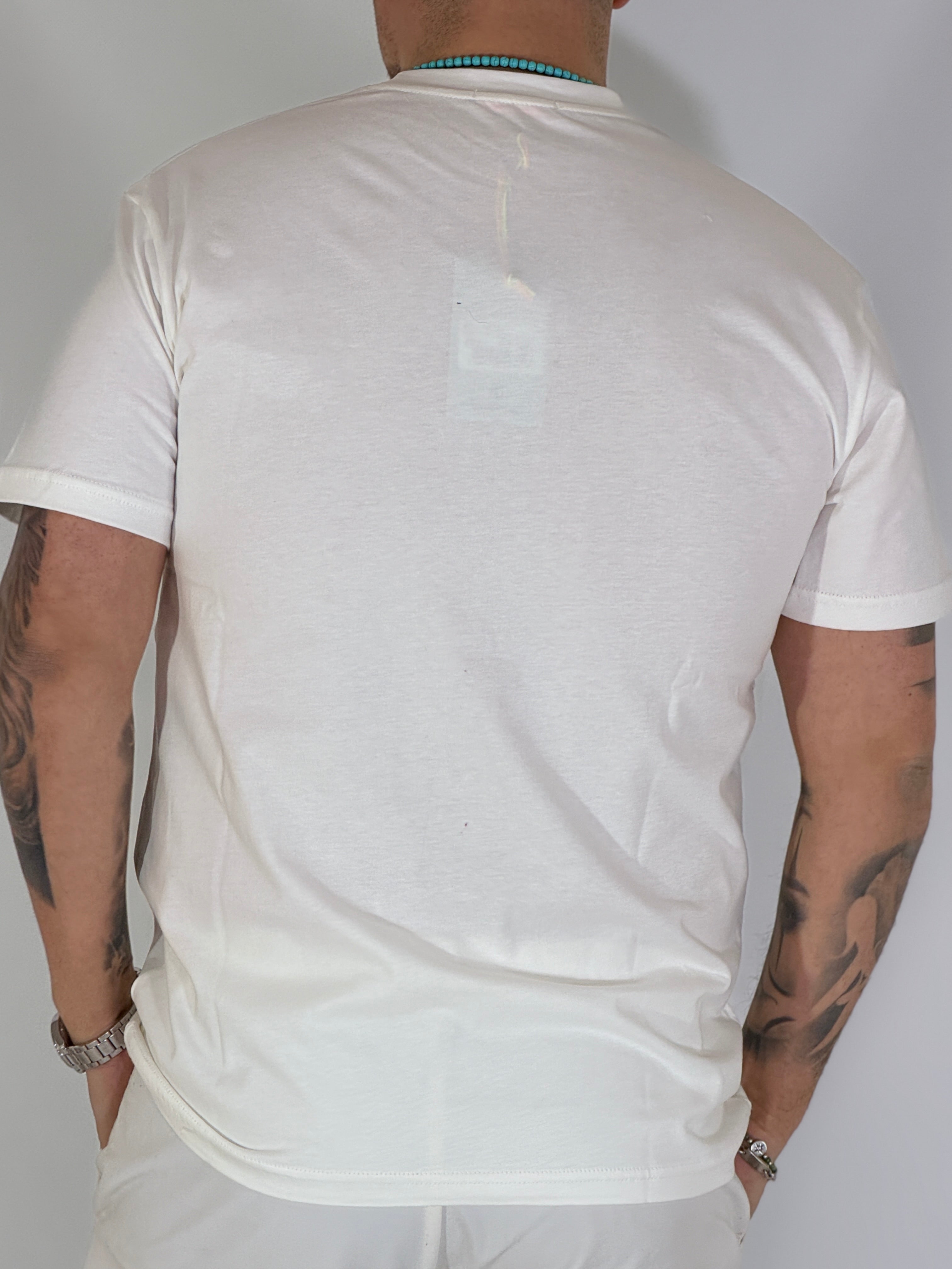 T-shirt con taschino panna BRERA