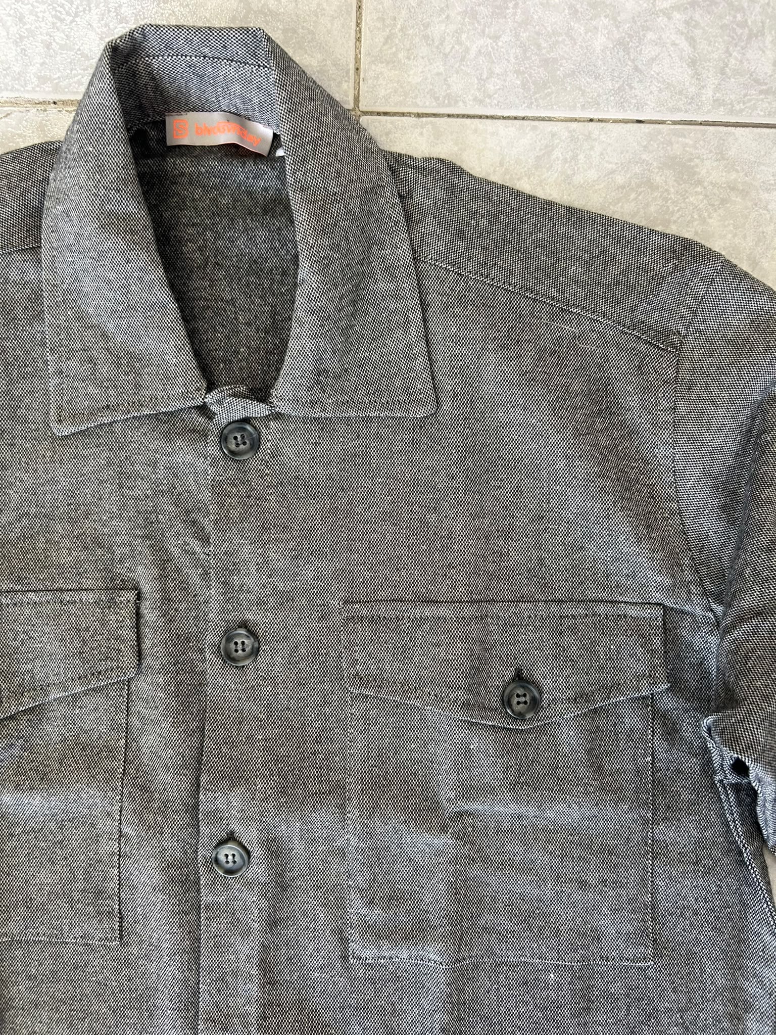 ALBERTA Camicia over flanella grigia