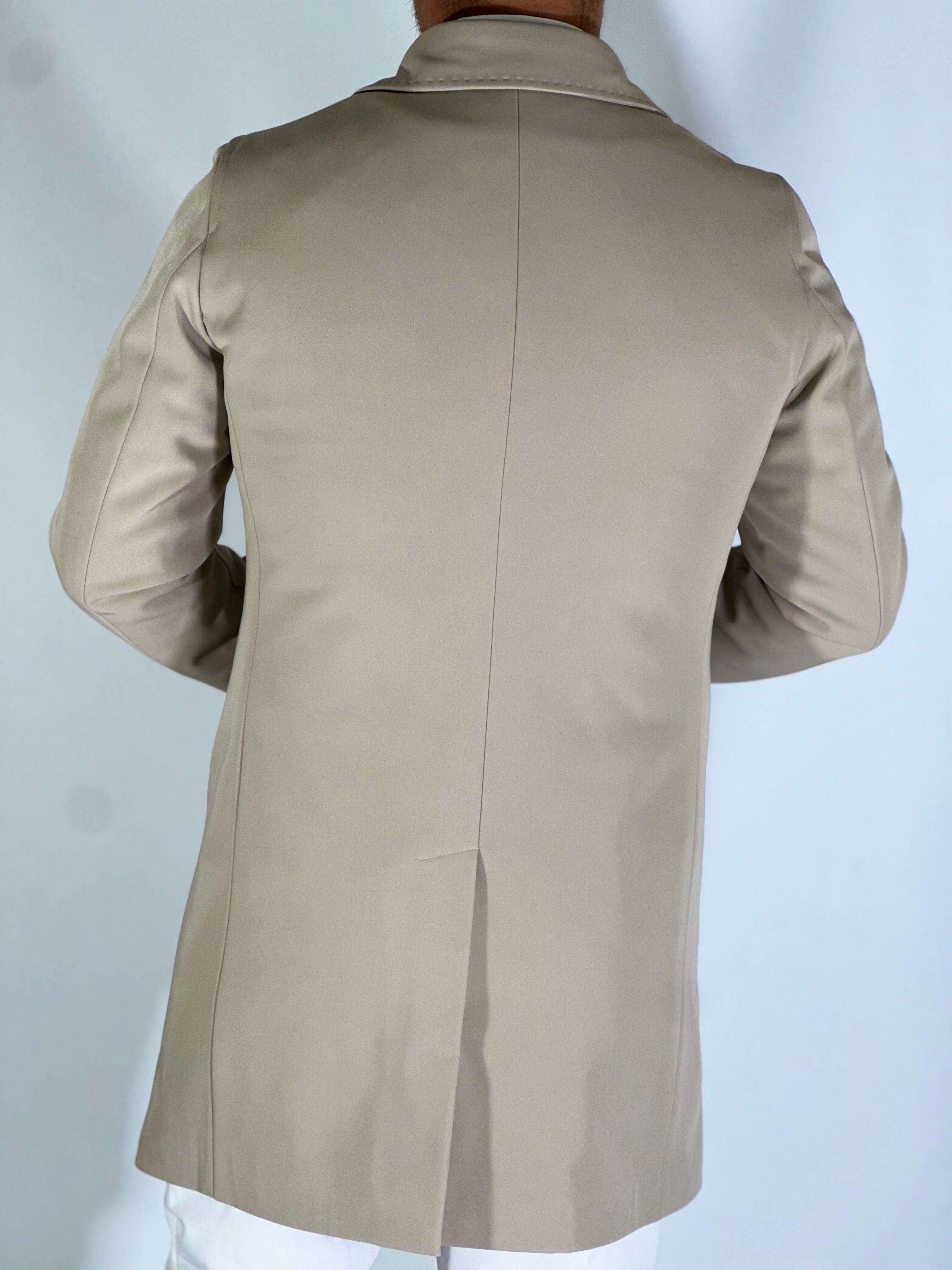 Trench elegant imbottito beige RABARBARO MARCO NILS