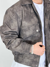 Giubbino eco-pelle nero XH8923