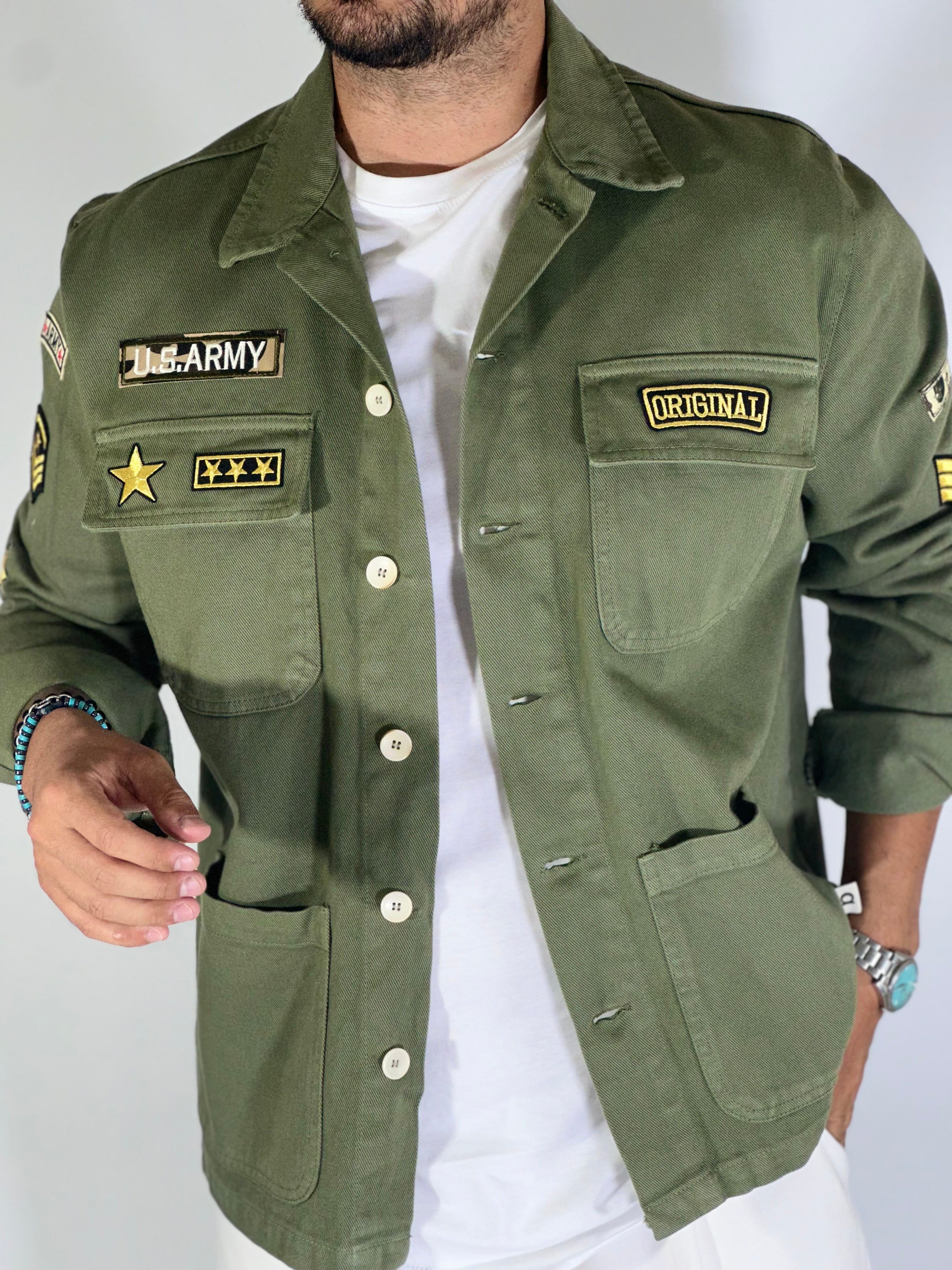 Camicione patch military verde BLKS40001