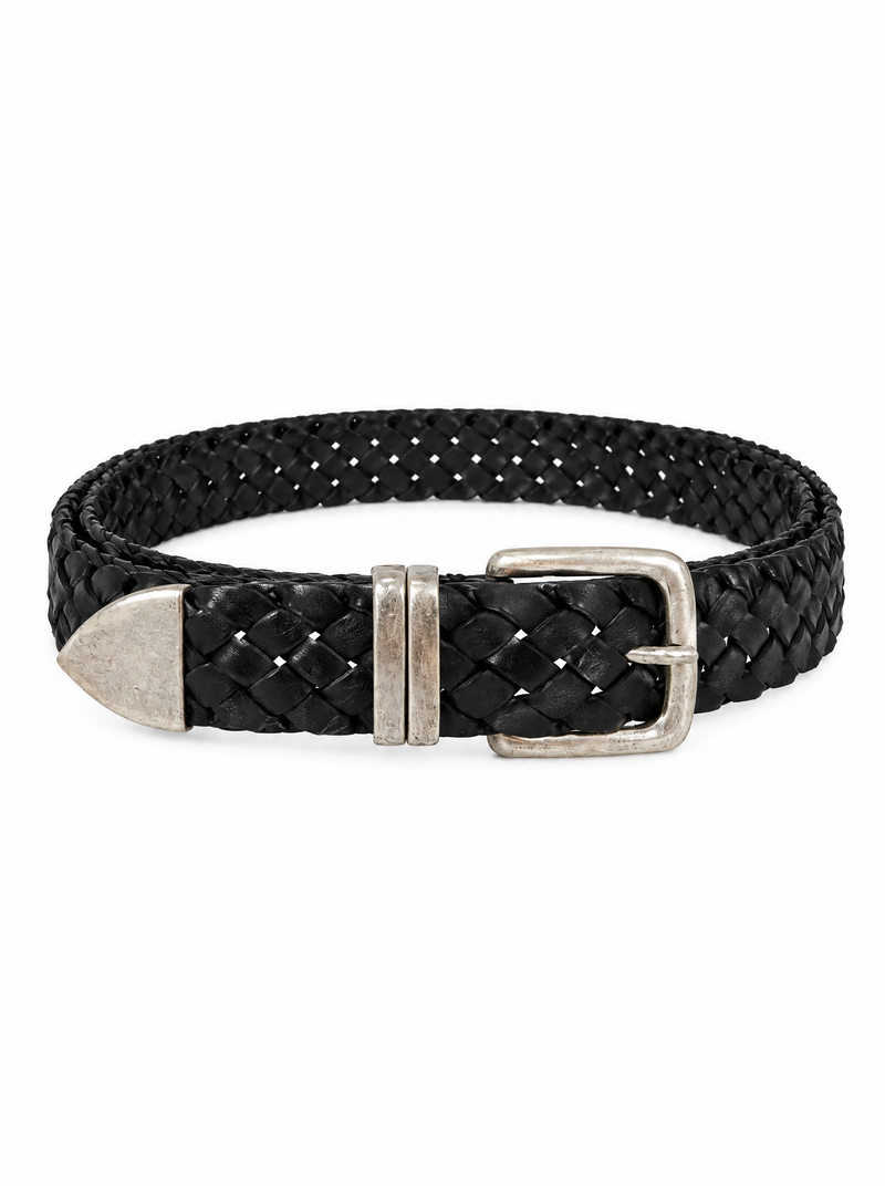 Cintura intrecciata nera TR3