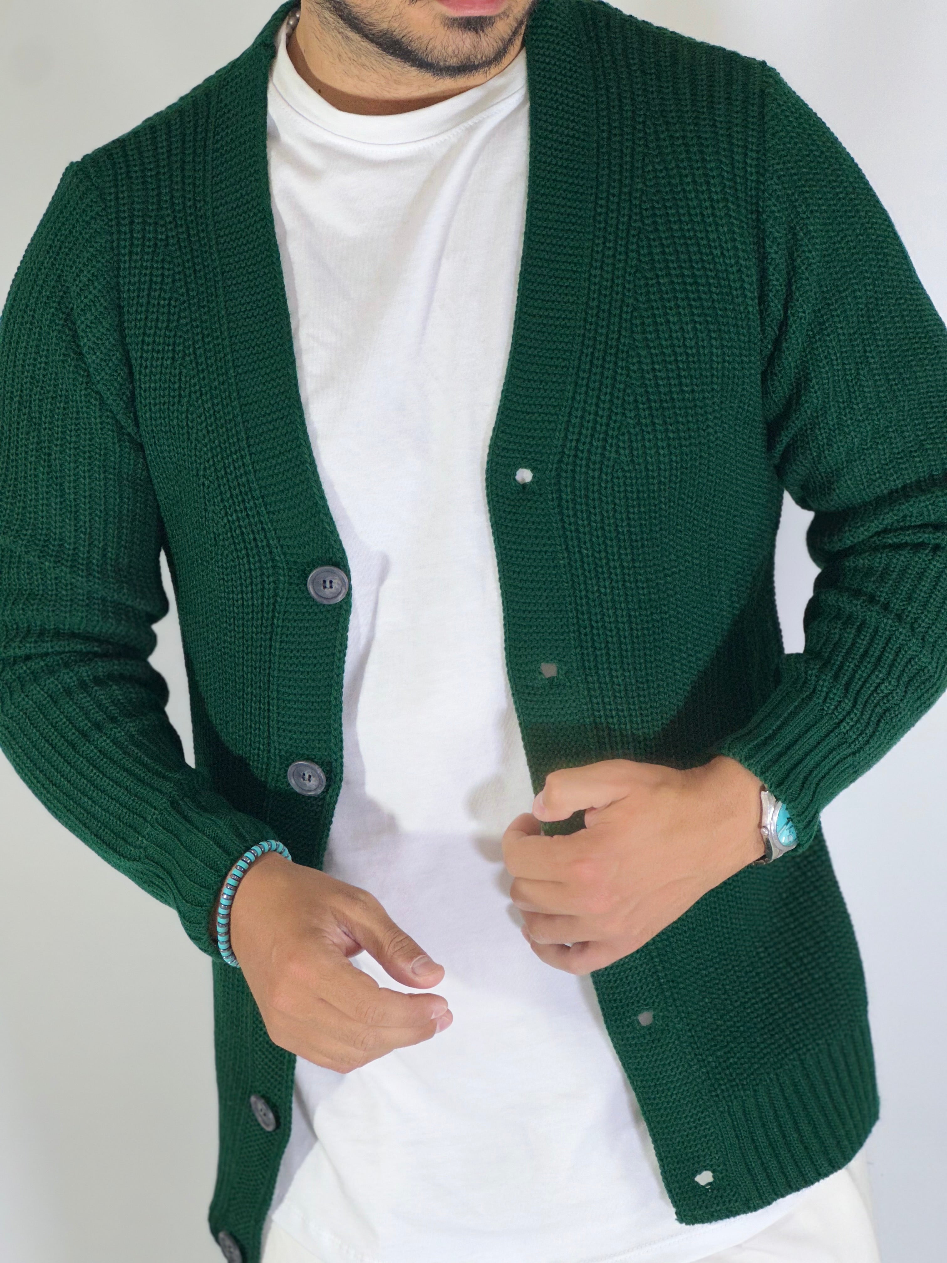 Cardigan invernale verde SER100