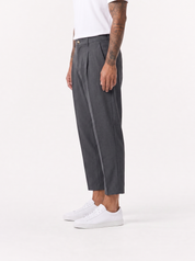 NOMAD AD45 Pantalone carrot con pince grigio scuro