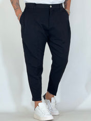 Nomad · Pantalone carrot con pince nero