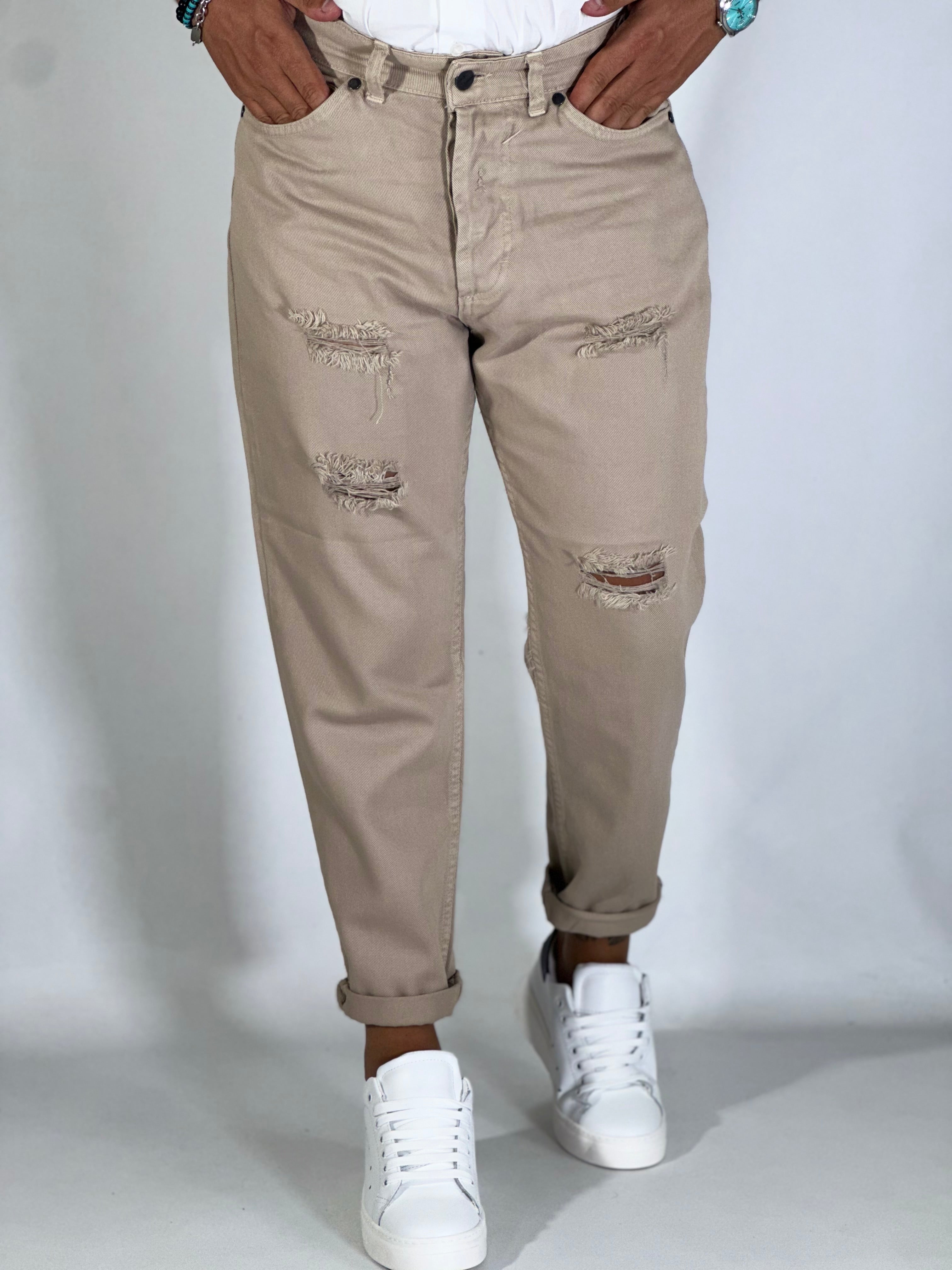 Pantalone loose fit beige GV101