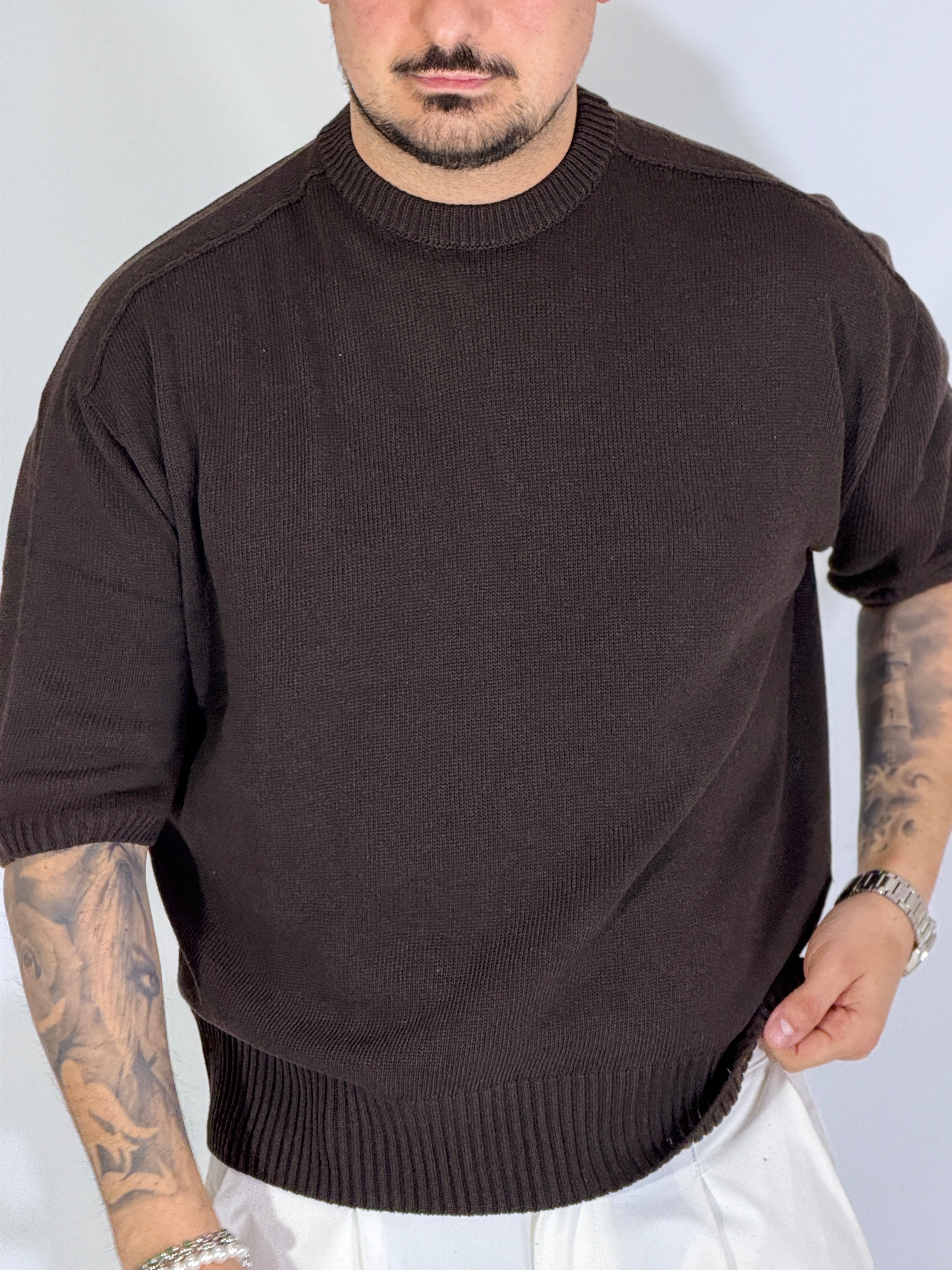 T-shirt boxi cropped moro PACIFIC