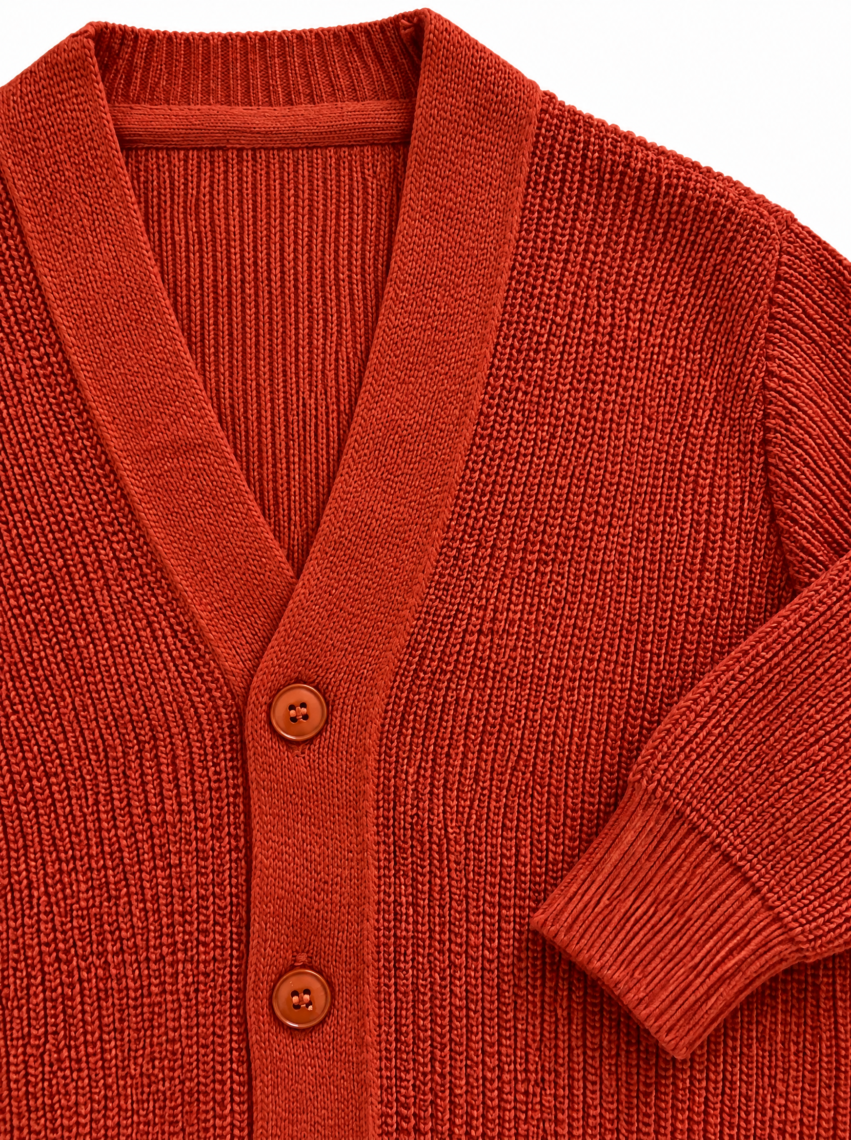 DAMON Cardigan basic a costine coccio