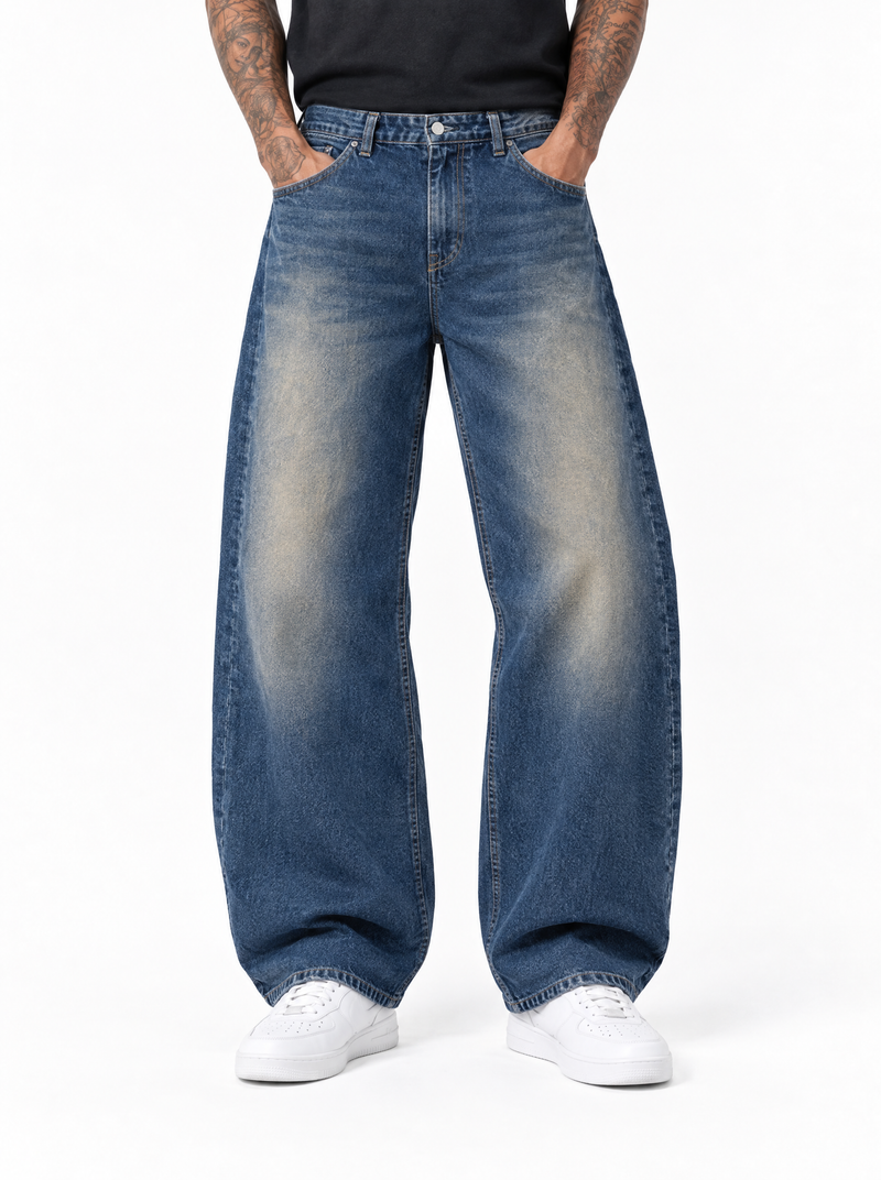 Jeans balloon fit sabbiato PT592