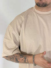 T-shirt over tre quarti avorio 6003PE