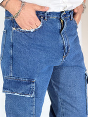 Cali · Jeans loose fit cargo scuro