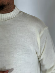 Alpha · Maglione rasato bianco